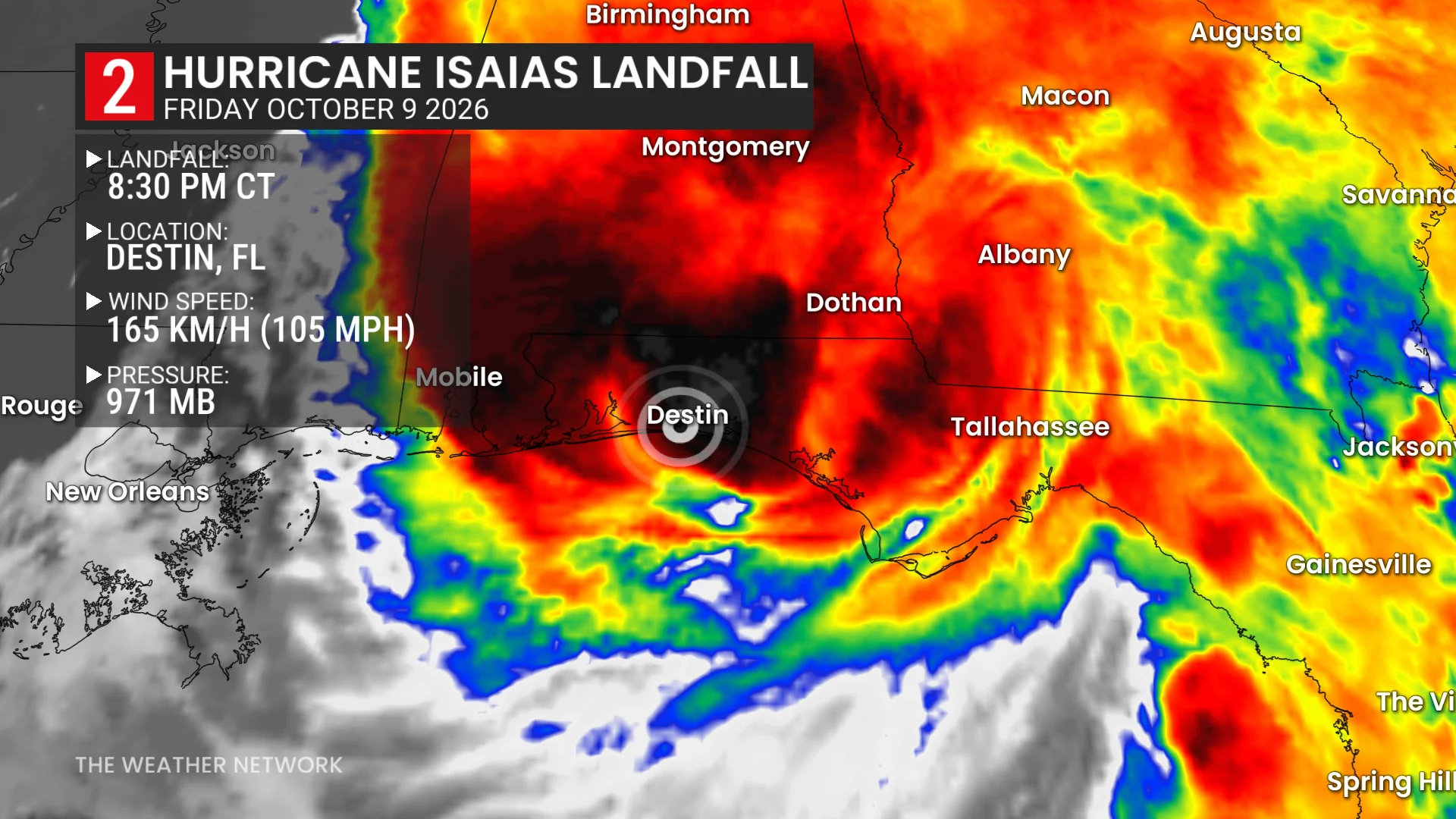 Hurricane Isaias Landfall October 9 2026