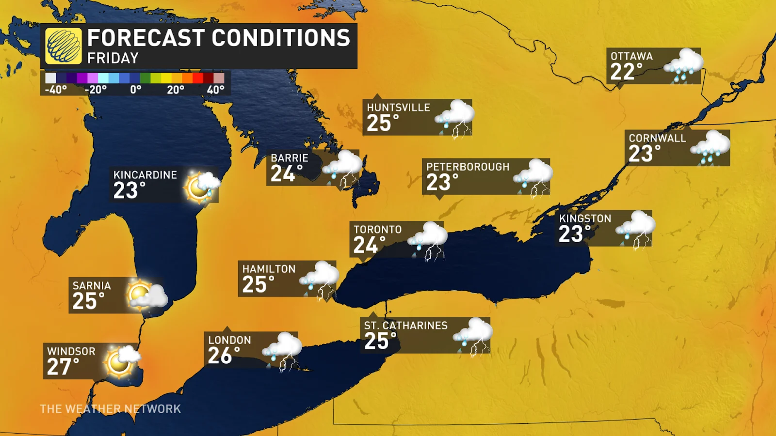Southern Ontario Friday forecast Aug 7 2024
