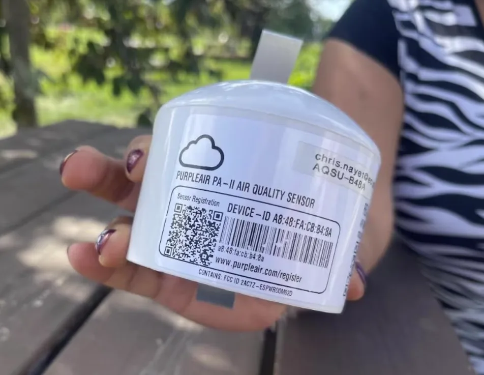CBC: The N.W.T. government is aiming to install these air quality sensors in all 33 communities. They monitor fine particulate matter from wildfire smoke and use wi-fi to share that information on a publicly available online map. (Kate Kyle/CBC)