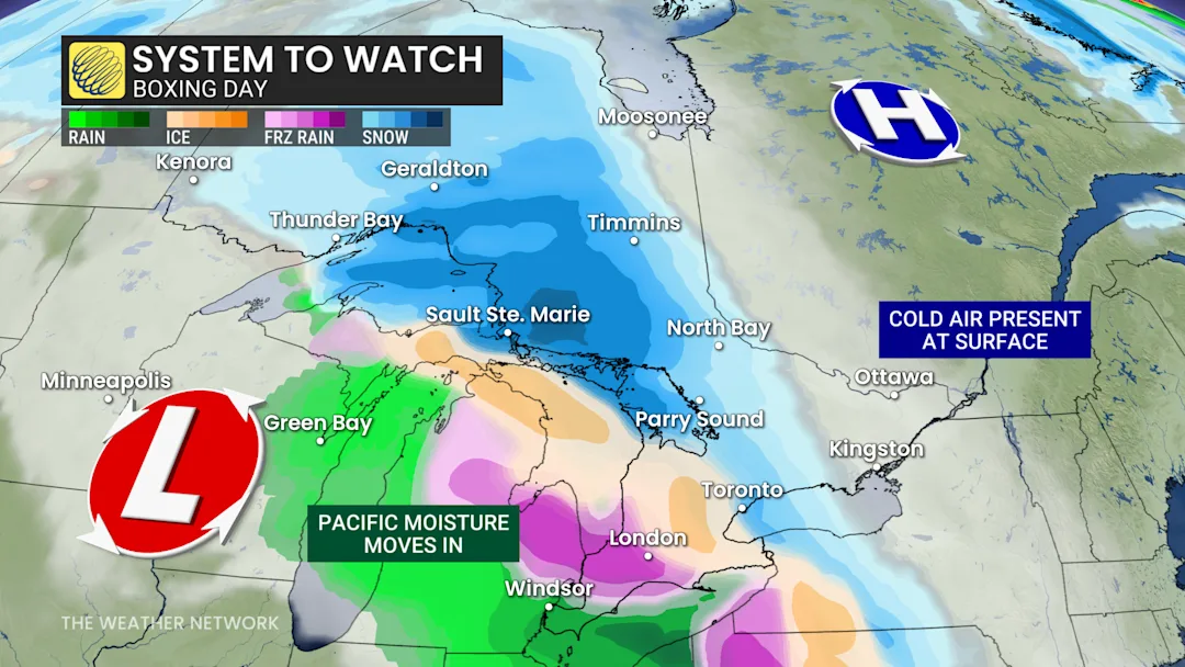 Snow and ice threaten messy Boxing Day travel in Ontario - The Weather ...