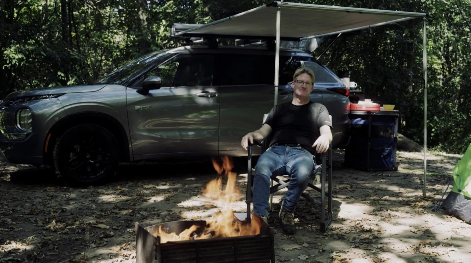 Mark Robinson: The Weather Network's Mark Robinson enjoying a camping trip with Mitsubishi 