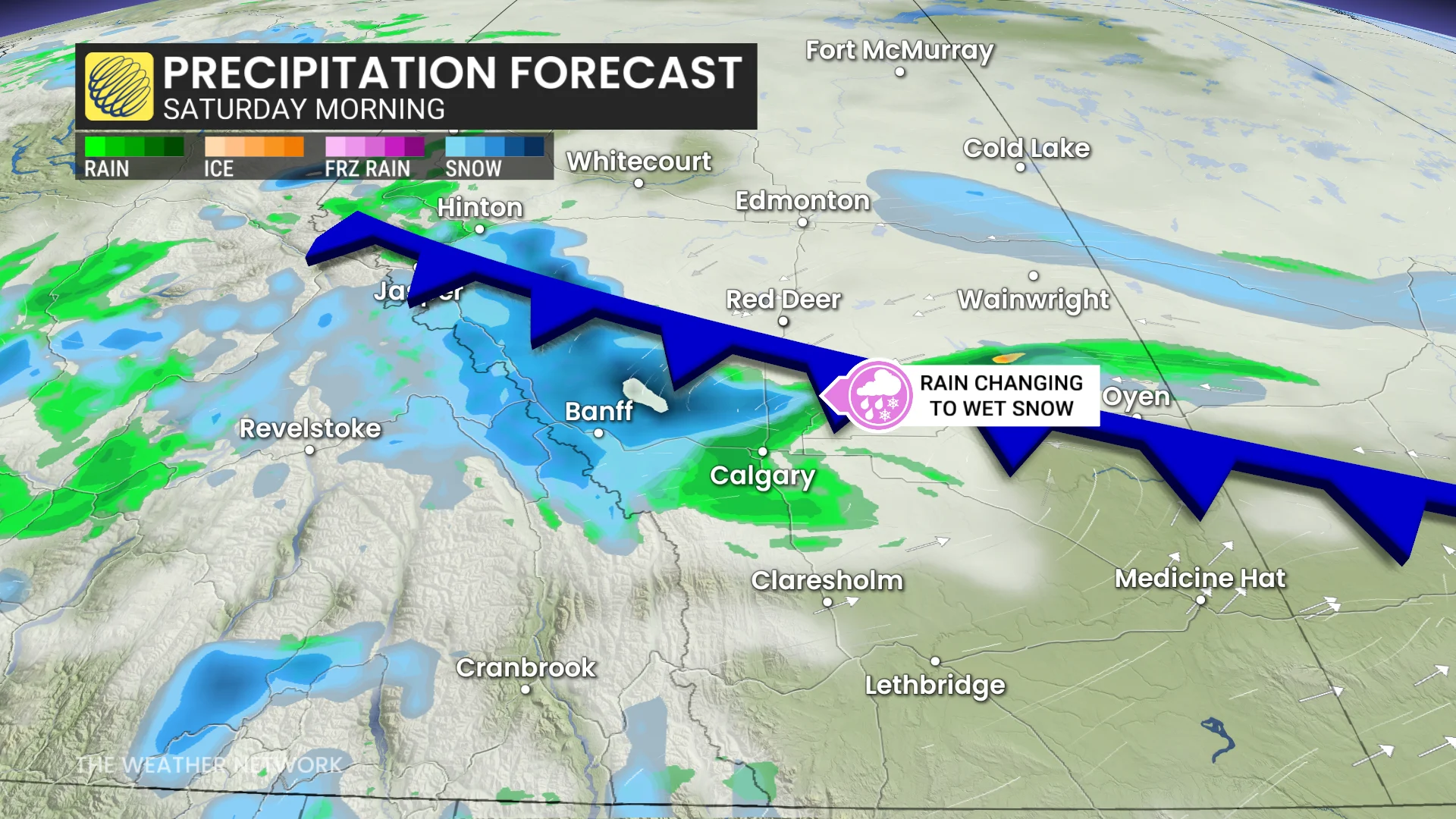 Baron - Alberta Saturday morning precipitation - May 15