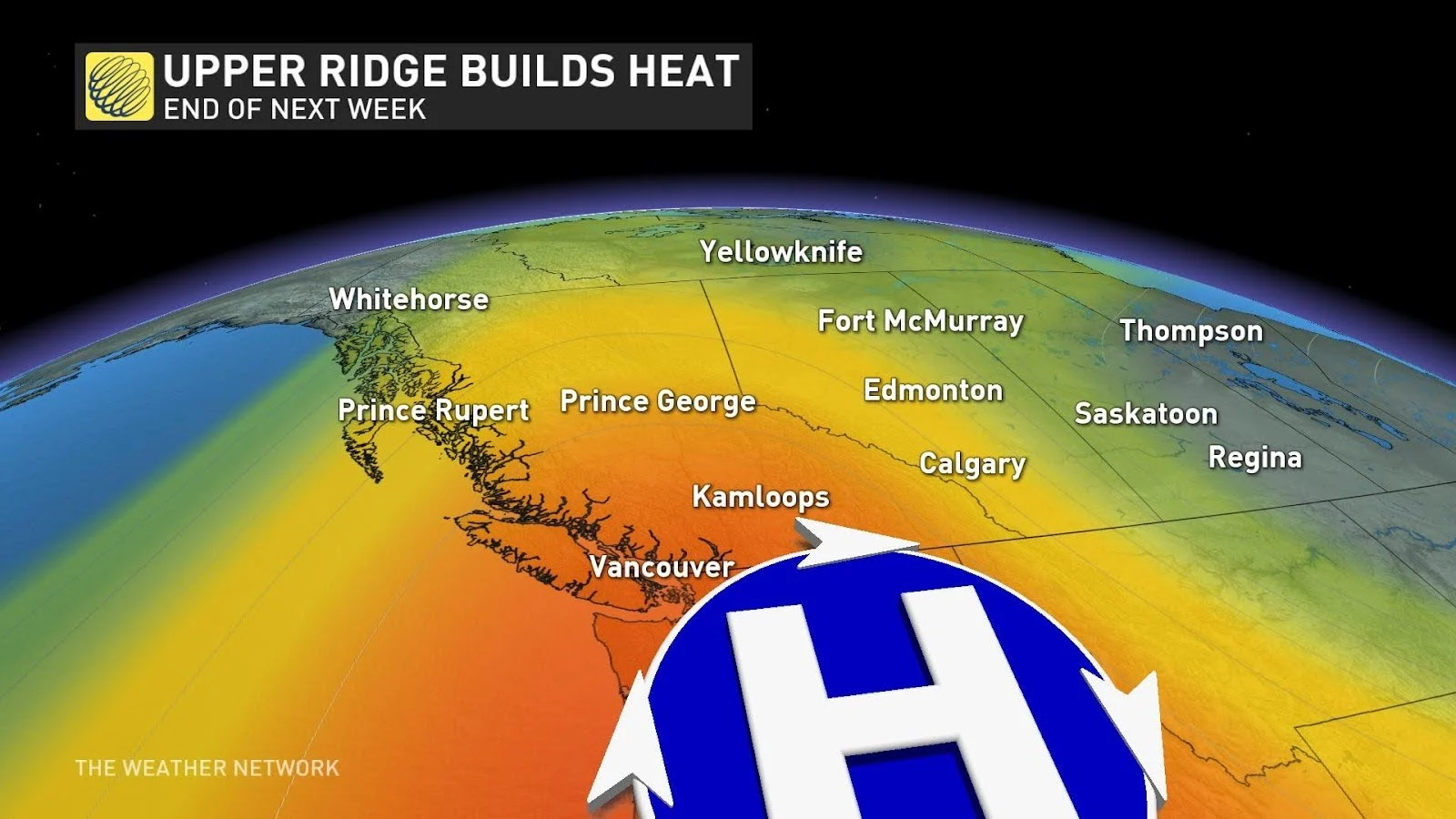 West Coast ridge next week