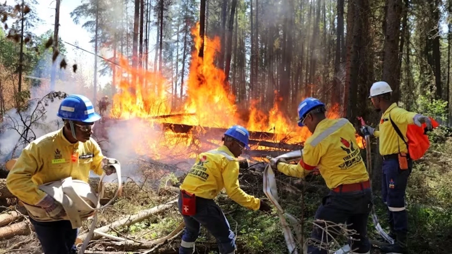 The global firefighters battling Canada's worst wildfire season in a century