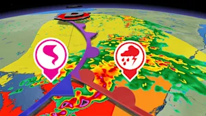 Vents destructeurs et risque de tornades : temps violent aux portes du Québec. Détails ici.