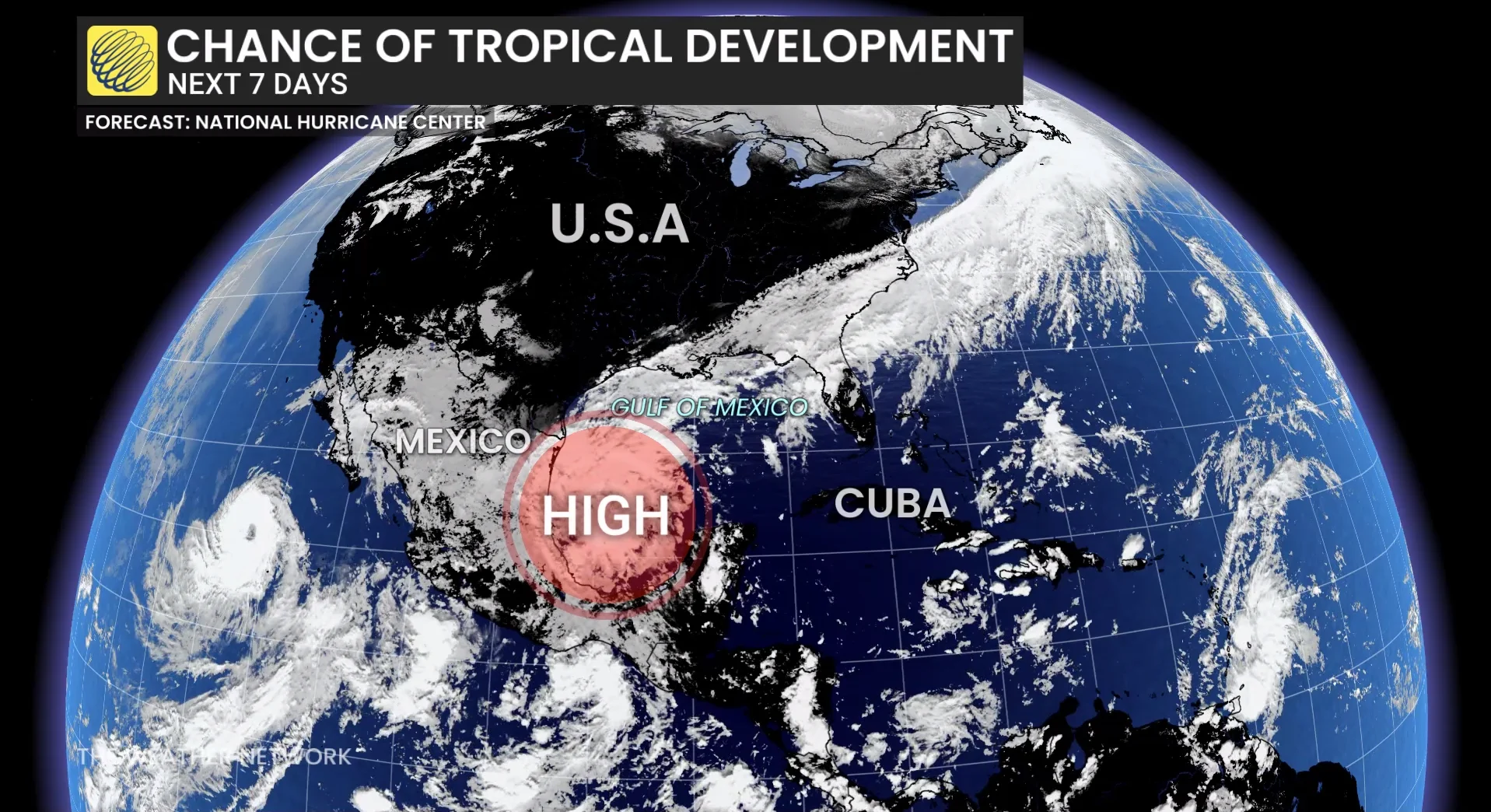 Atlantic Ocean tropical development chance next seven days