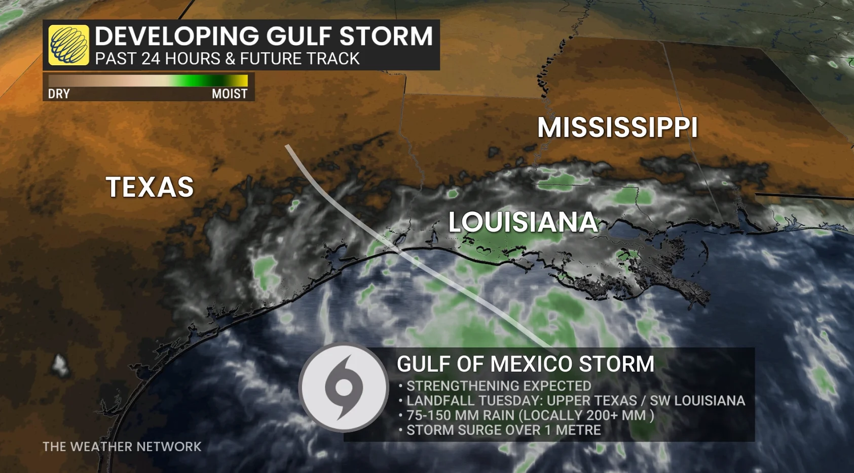 Developing Gulf of Mexico Storm
