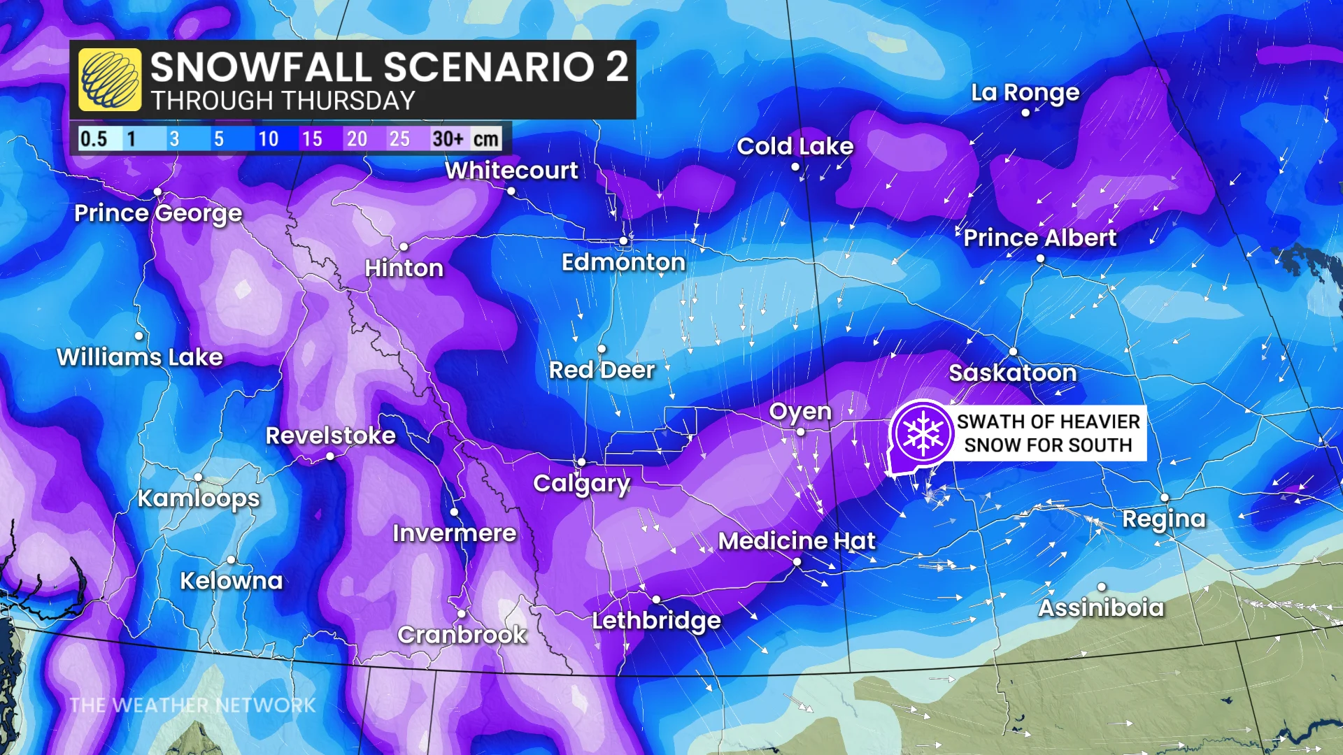Baron - Alberta snow scenario 2 - April 13