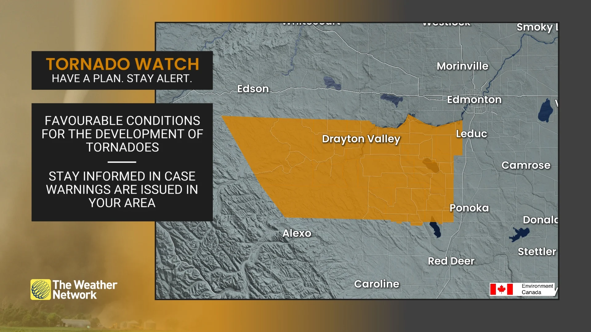 Alberta tornado watch July 2