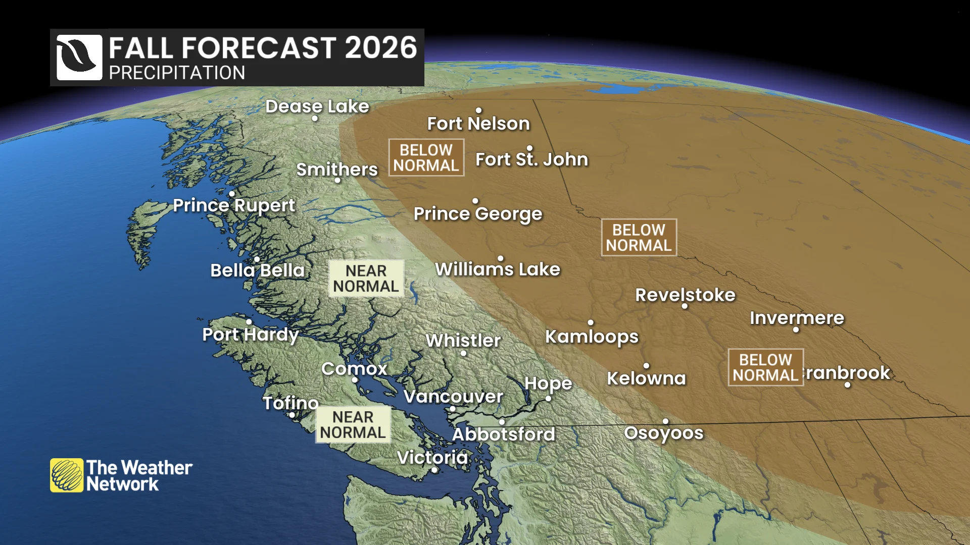 Fall 2026: B.C. Precipitation outlook