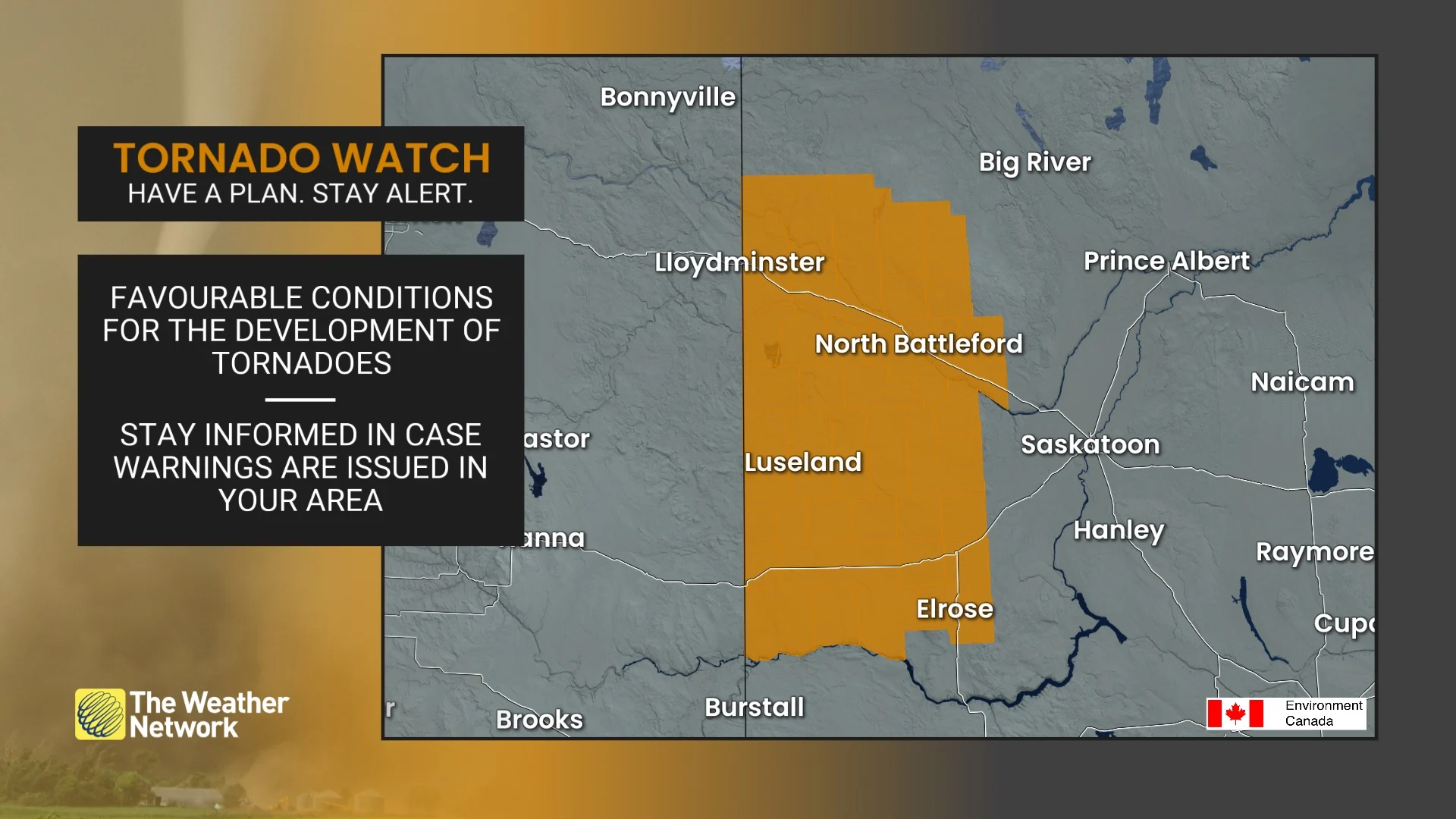 Saskatchewan tornado watch June 23