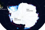 Antarctic sea ice melts away to the lowest summer extent seen on record