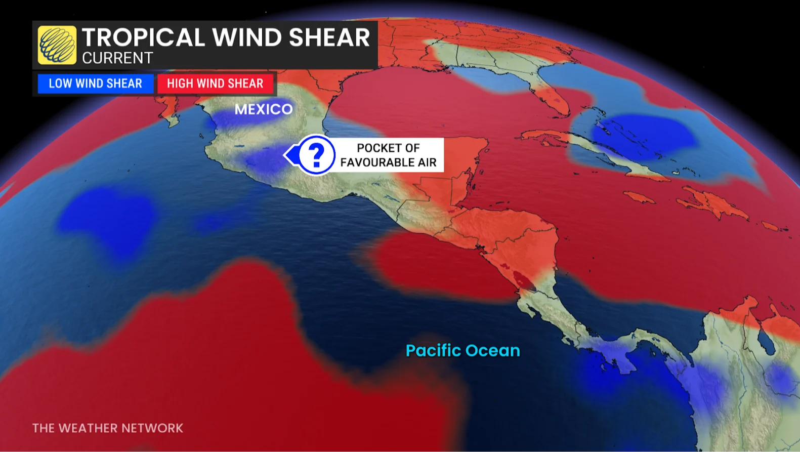 Wind Shea, Tropical, Hurricane, Storm, June 7, 2025. (The Weather Network/Tyler Hamilton)