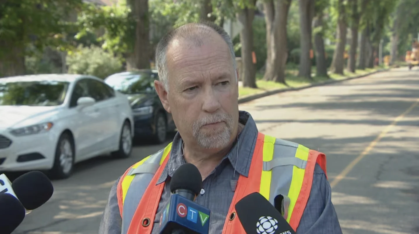 CBC: Russel Eirich, Regina's manager of open space services, says the city has culled a record number of trees infected with the Dutch elm disease this year. (Kirk Fraser/CBC)