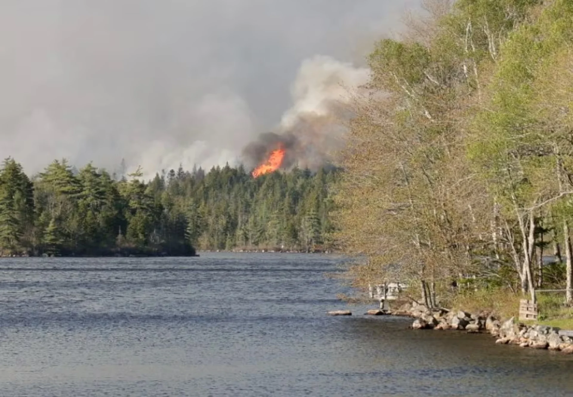 CBC: Wildfire burns northwest of Halifax