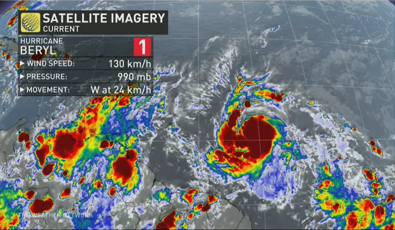 Historic Hurricane Beryl on track to hit Caribbean as a major hurricane -  The Weather Network