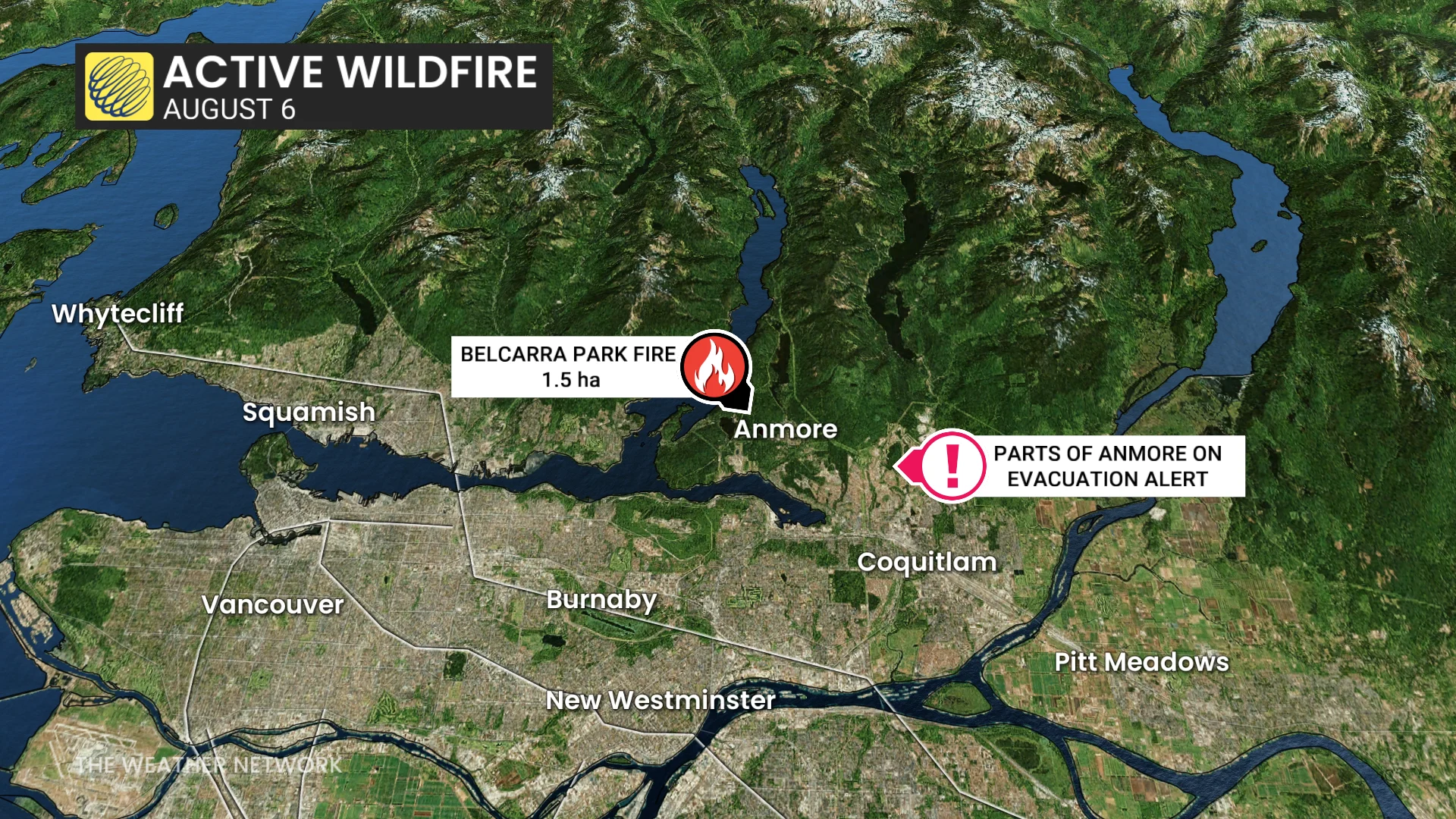 Baron - BC active wildfire - Aug 6