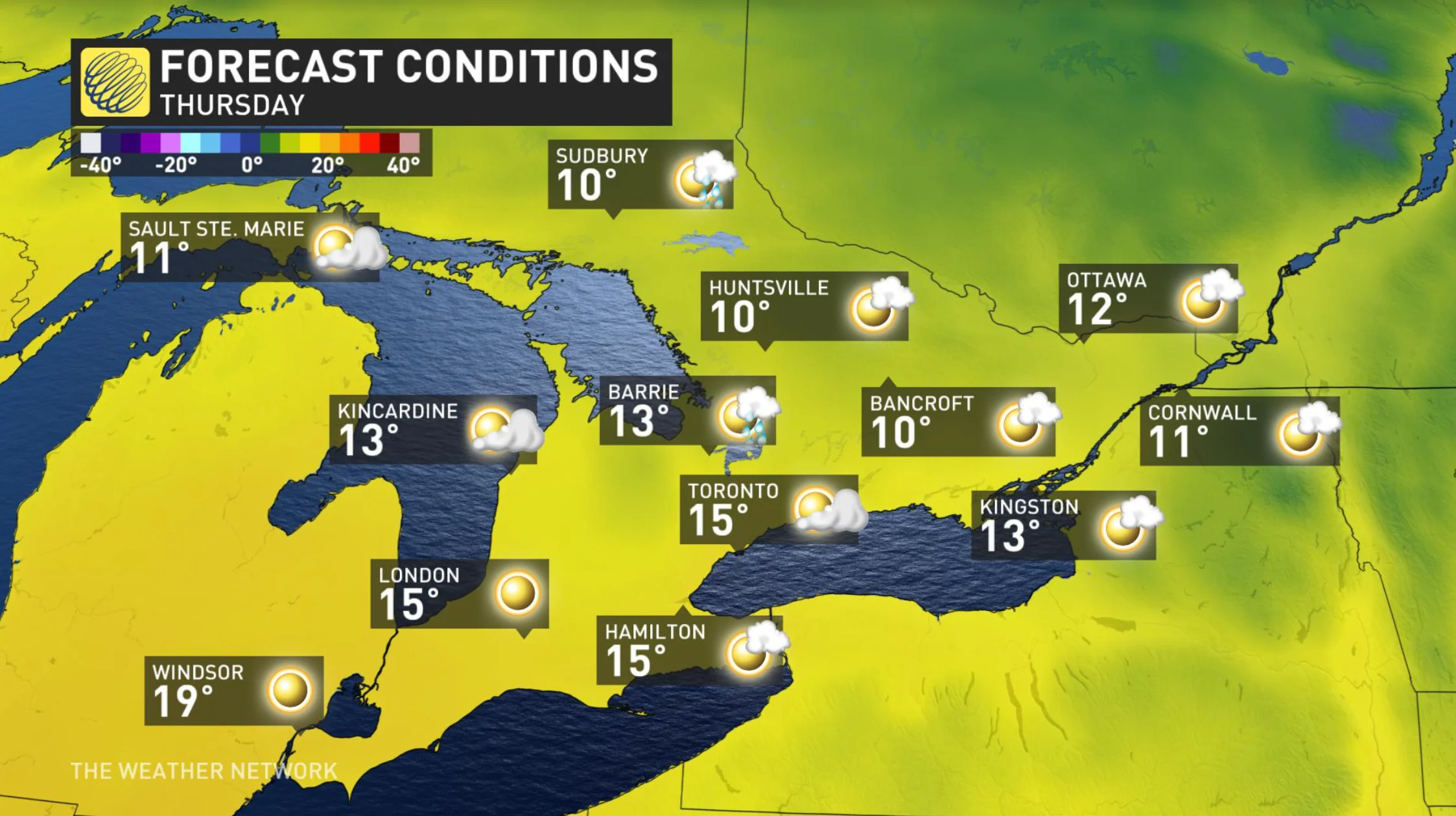On thurs temp