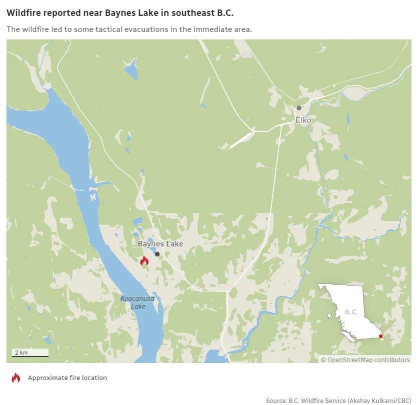 Baynes Lake fire - CBC