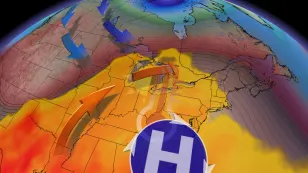 July-like warmth surges toward Ontario to end October