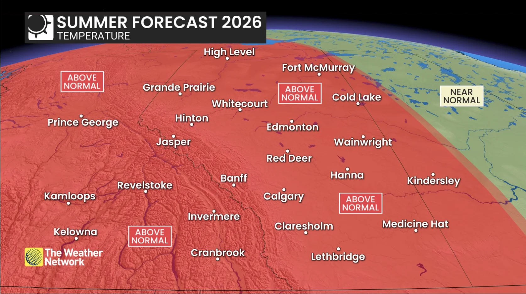 Alberta 2026 Summer Forecast: Temperatures