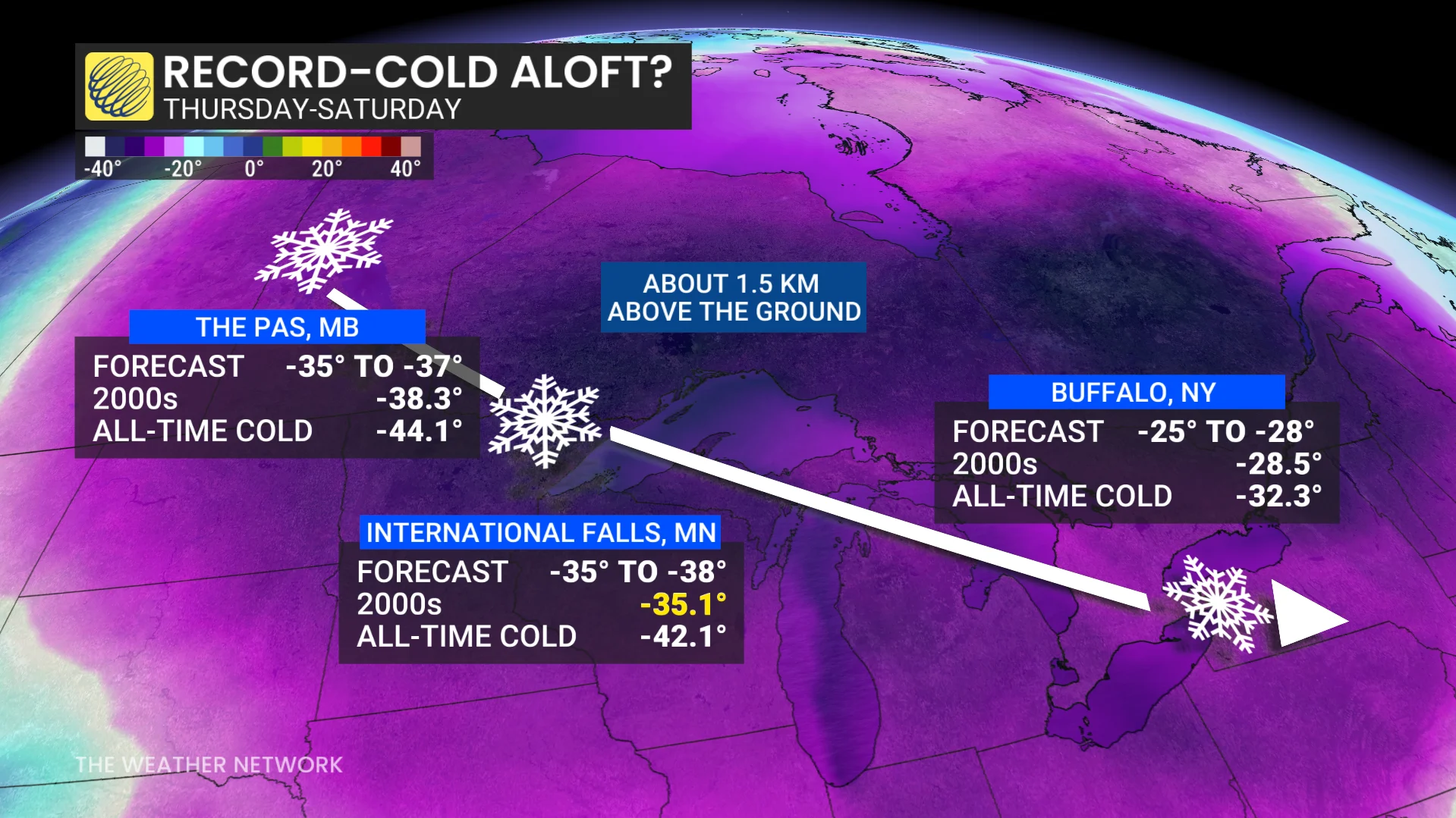 Record-cold air aloft? Thursday to Saturday