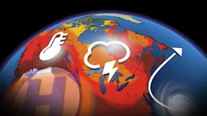 Thumbnail Baron Generic: Heat dome, hot summer, thunderstorm storm fuel, high pressure coming from south, hurricane and tropical development in Atlantic