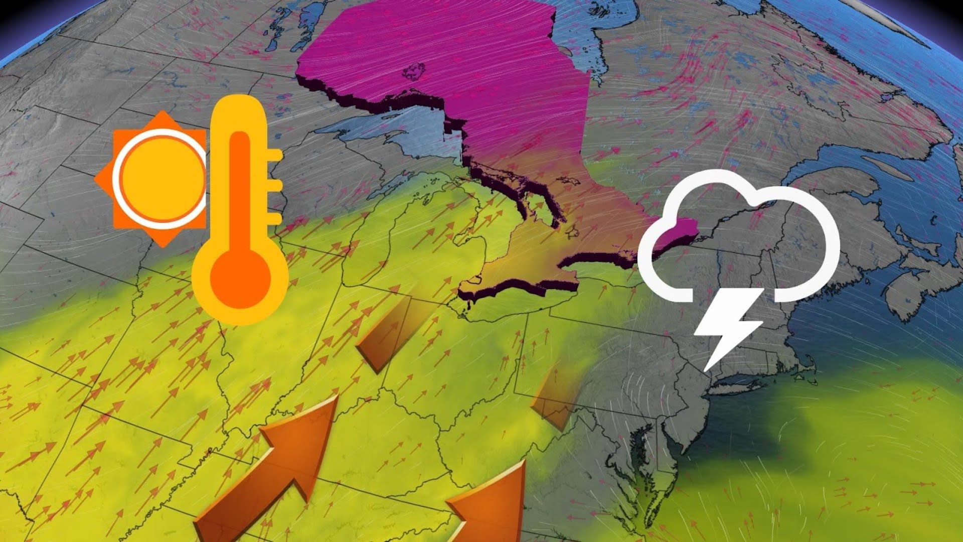 Unseasonable warmth and a storm risk return to Ontario this week