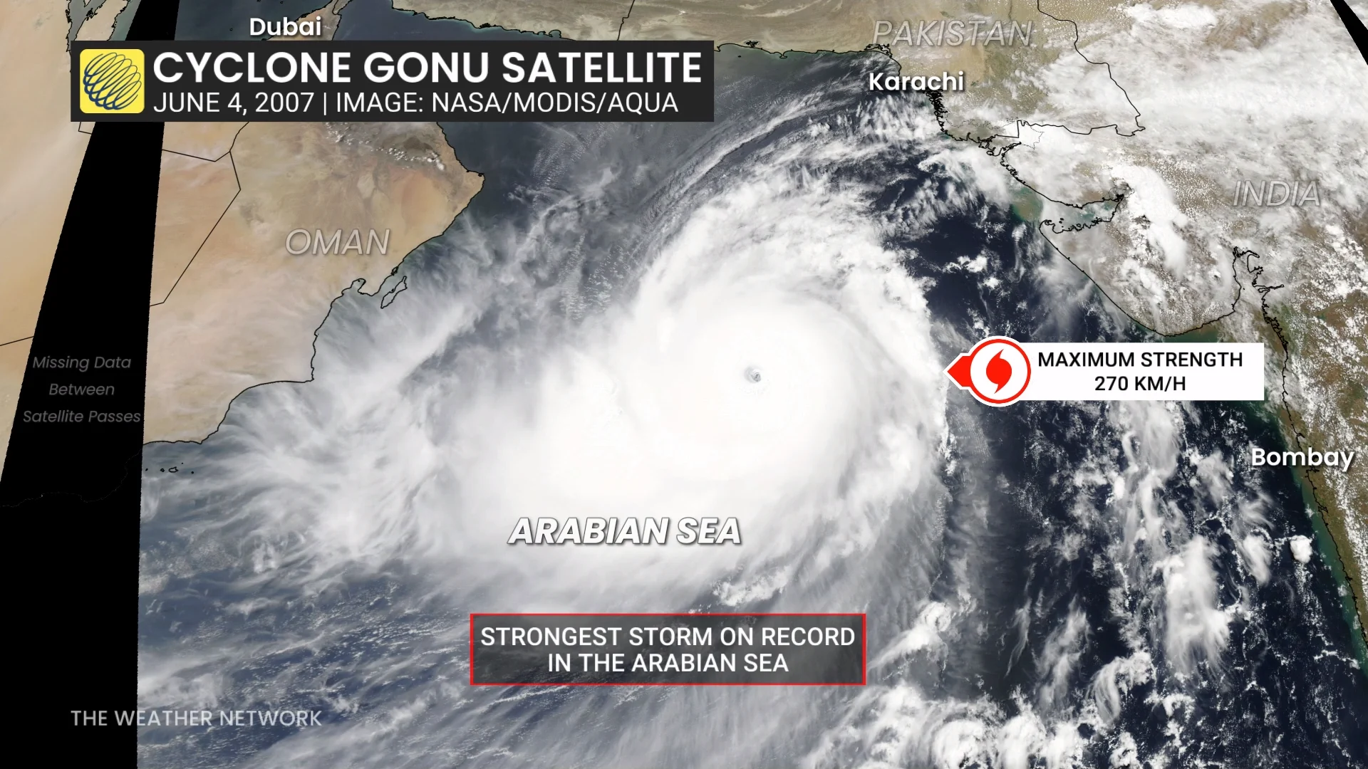 Cyclone Gonu Satellite Image