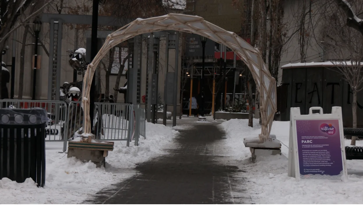 Connor O’Donovan | (p)arc: a Warm and Welcoming Experience featured a custom built, interactive tunnel stretching over an Olympic Plaza pathway. 