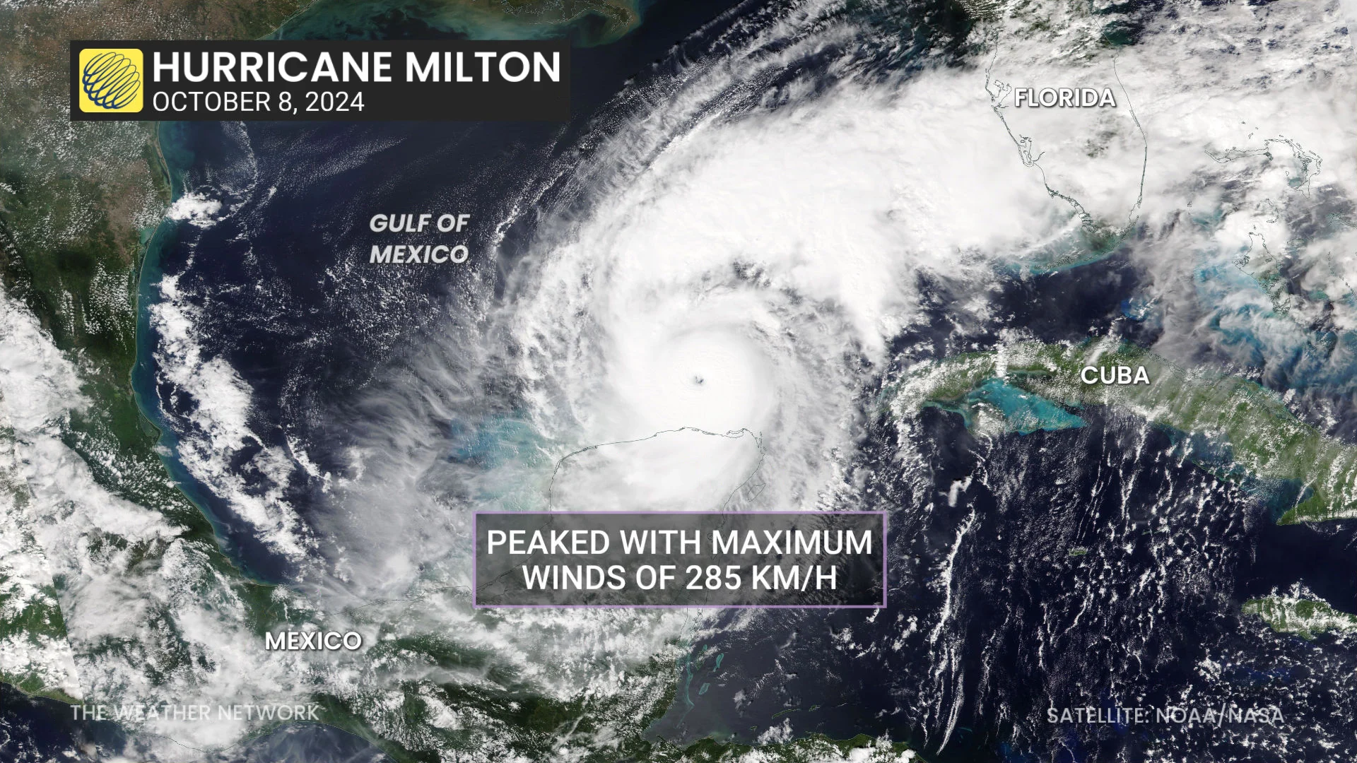 Hurricane Milton Satellite October 8 2024