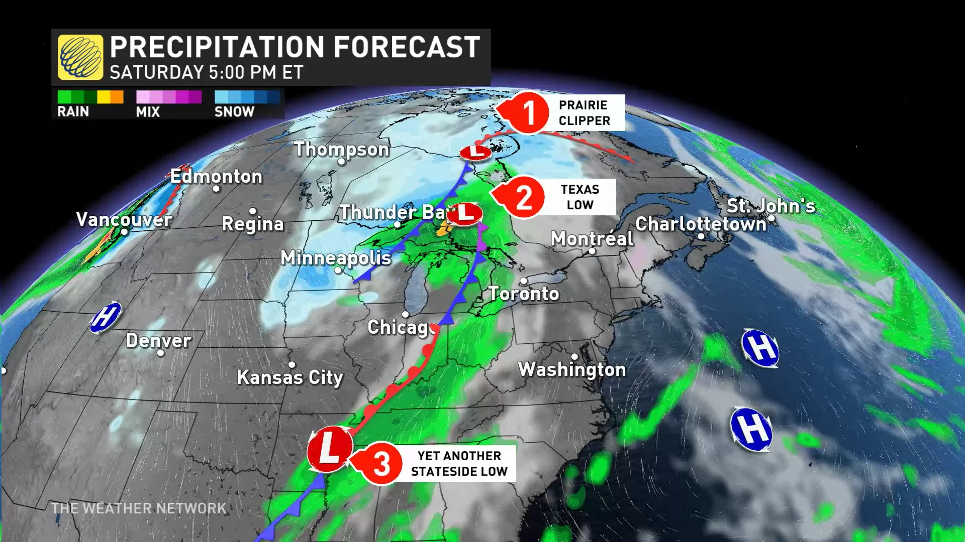 Ontario precip forecast