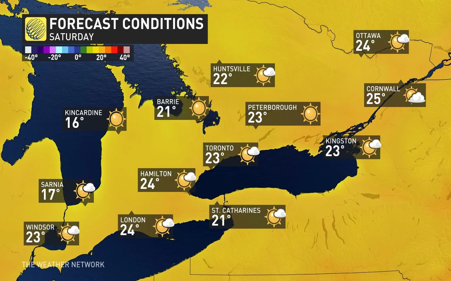 Baron - Southern Ontario Saturday temperatures - June5