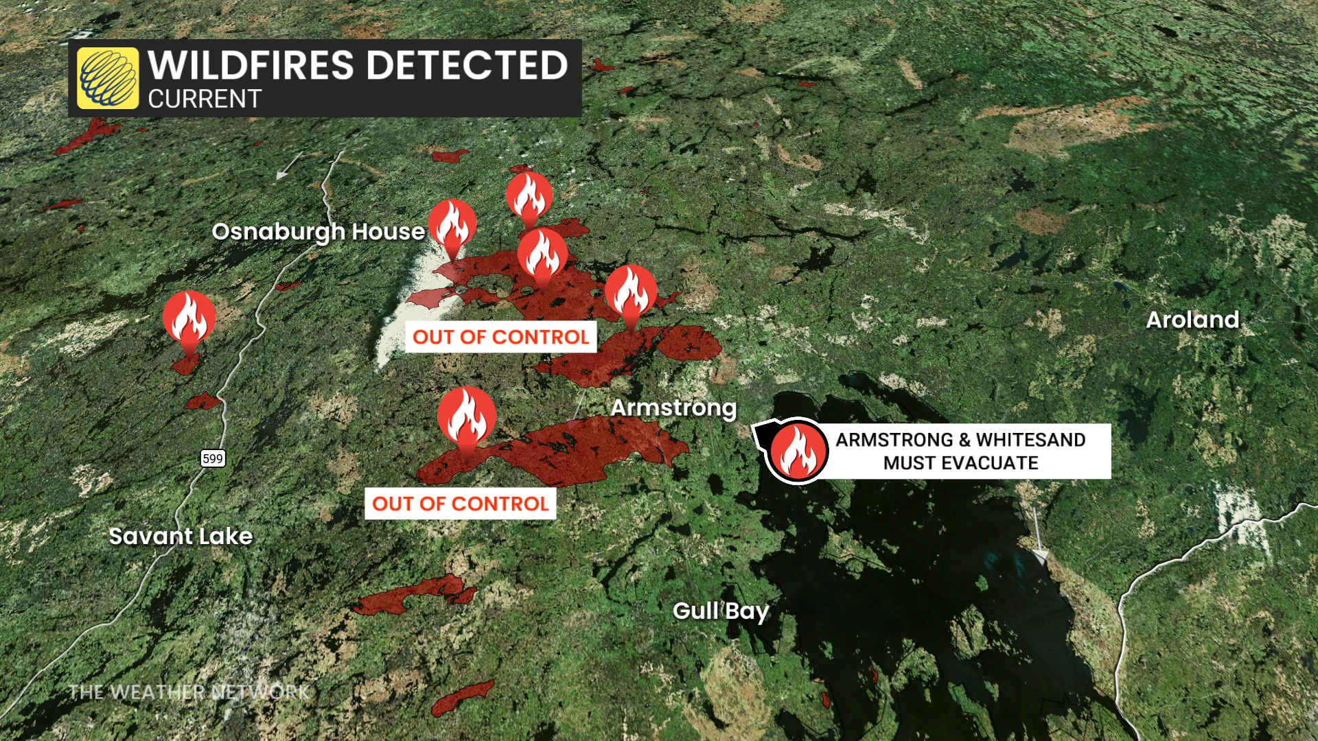 Baron - Ontario current wildfires - July 15