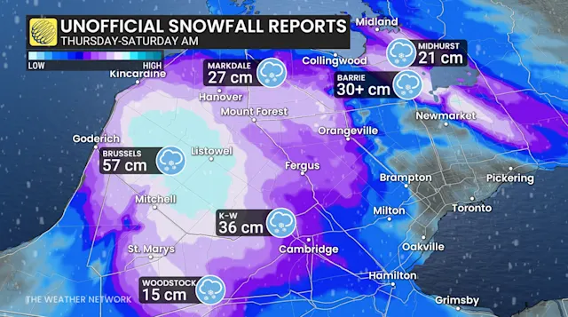 Up to 20 cm of additional snow heading for southern Ontario - The ...