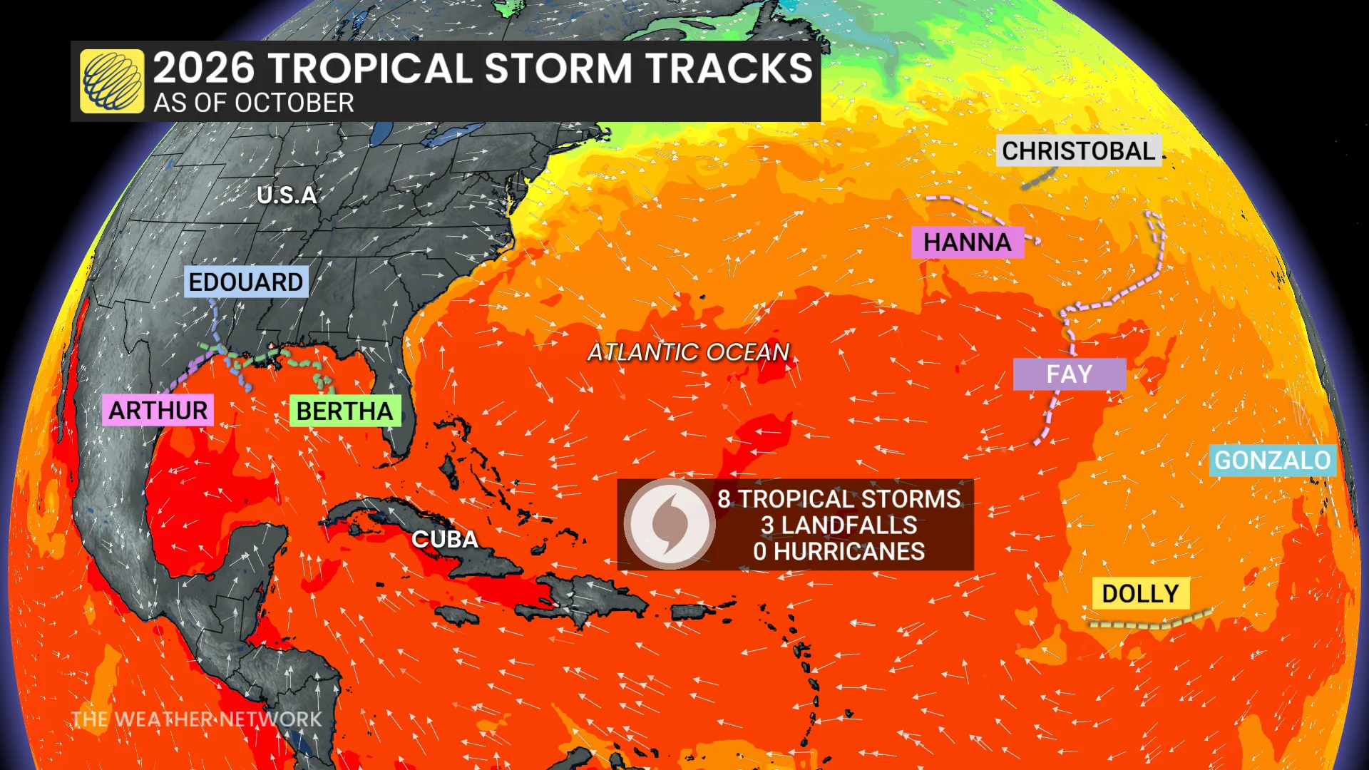 Atlantic Tropical Storm Tracks October 1 2026