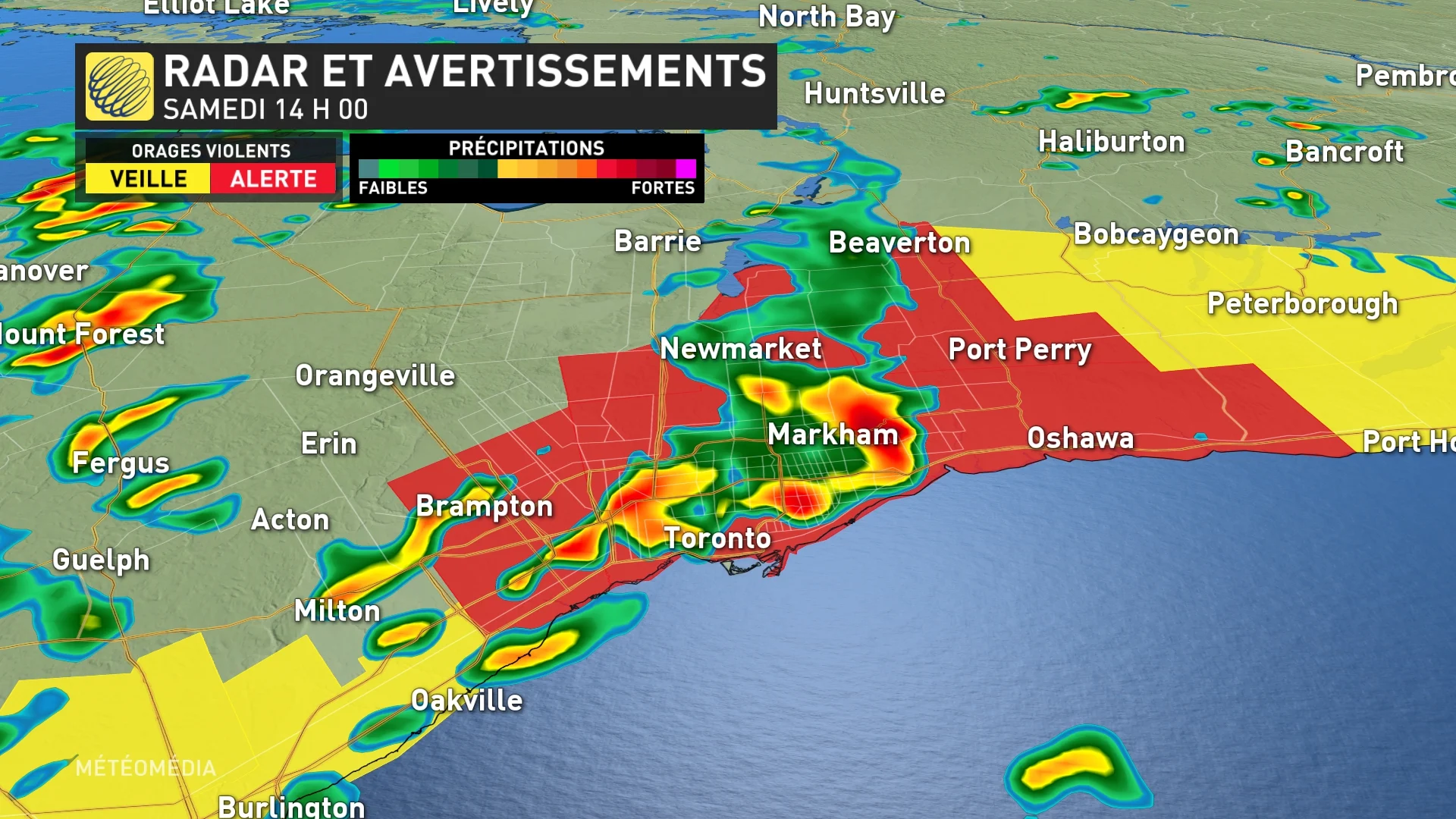 MAJ temps violent Ontario