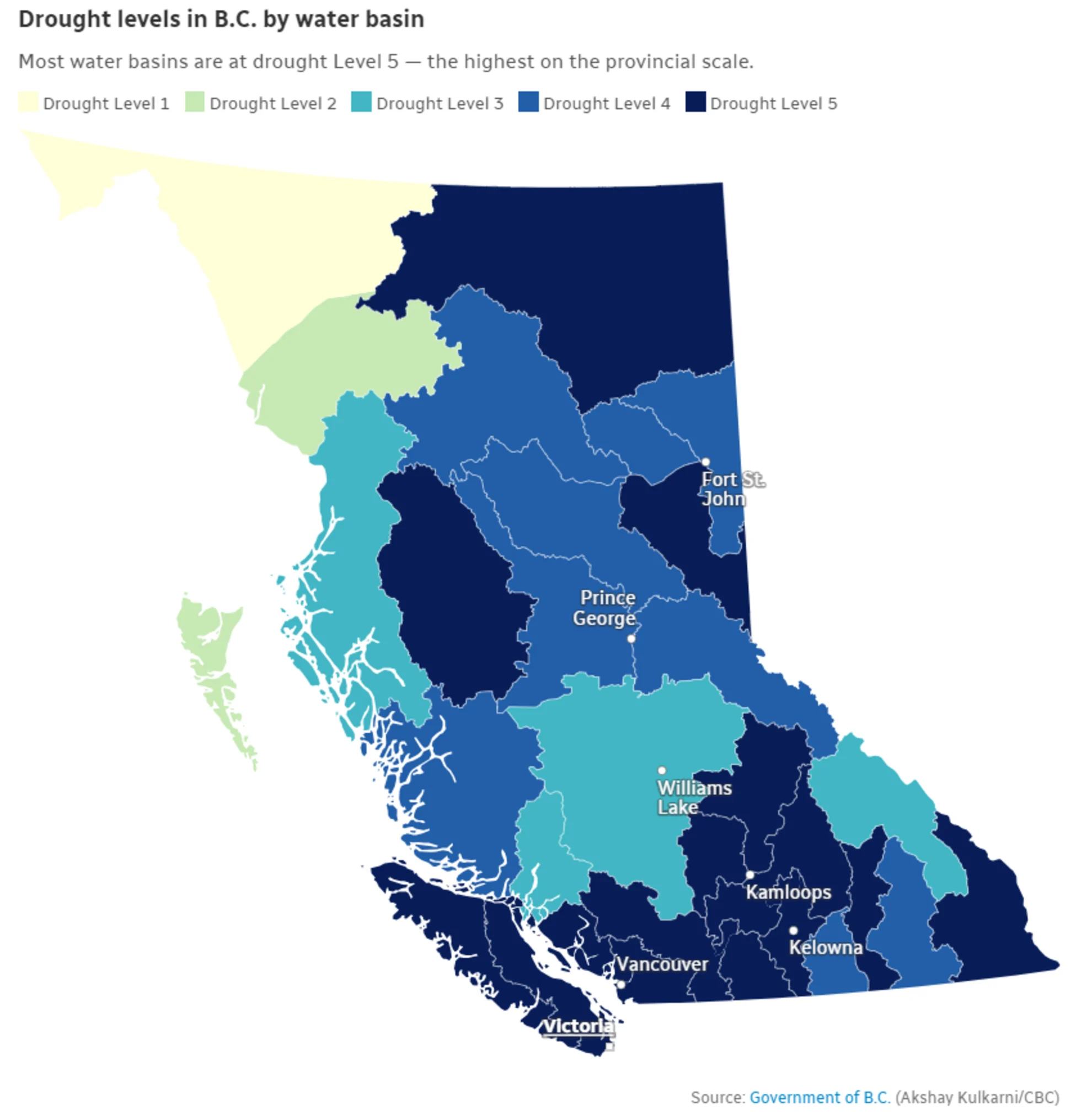 CBC - Drought levels in BC - Government of BC - Sept11
