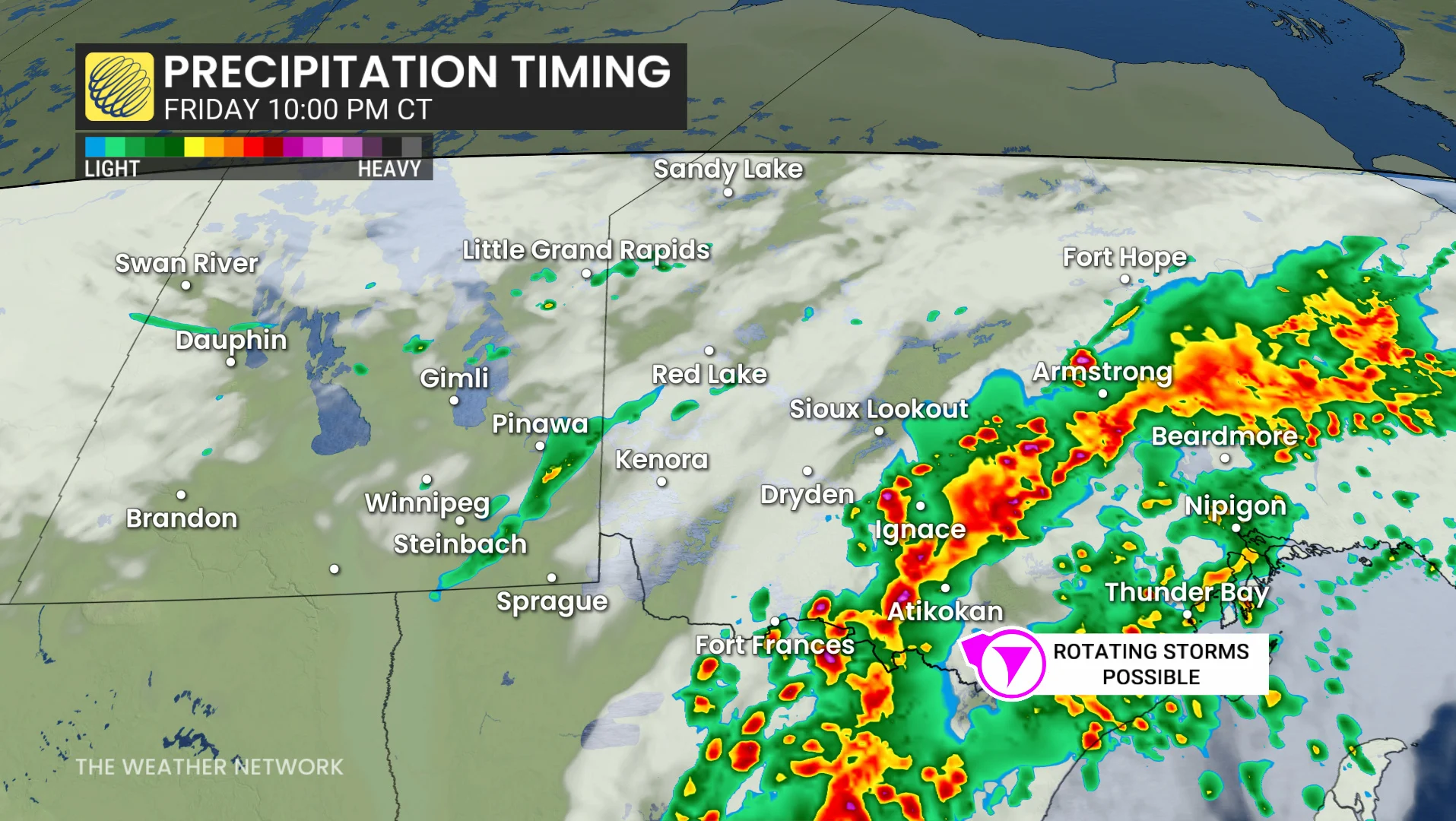 Baron - Friday precipitation 10 pm NW Ontario - Sept 11