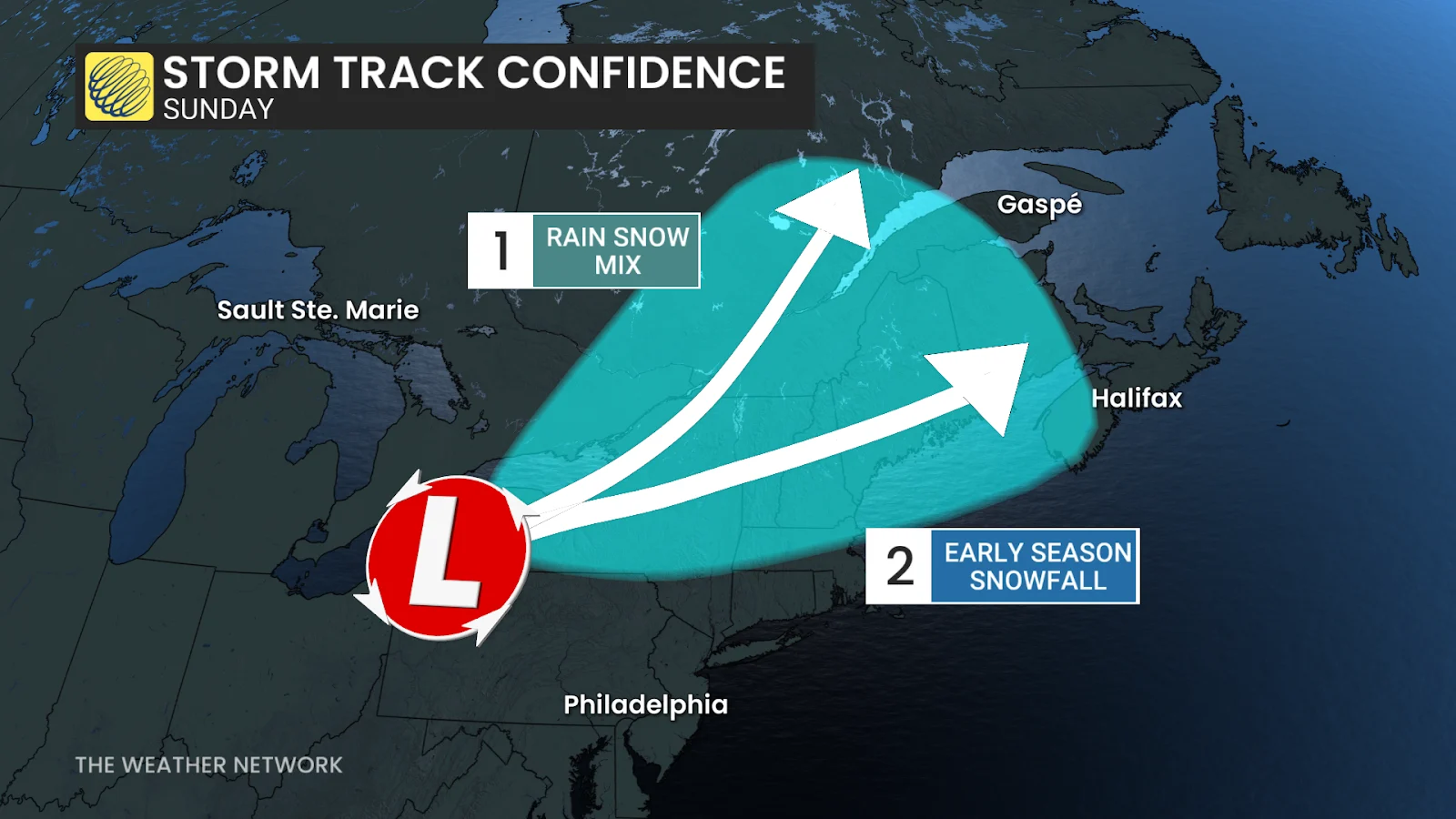 Quebec storm track confidence