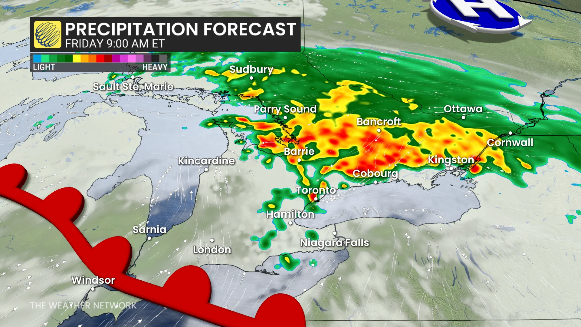 Baron - Ontario precipitation Friday am - June25