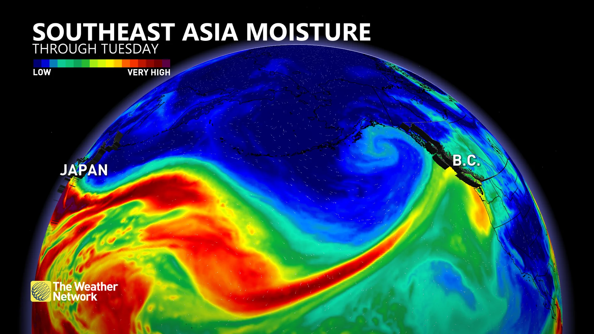 Baron - Atmospheric moisture Tuesday