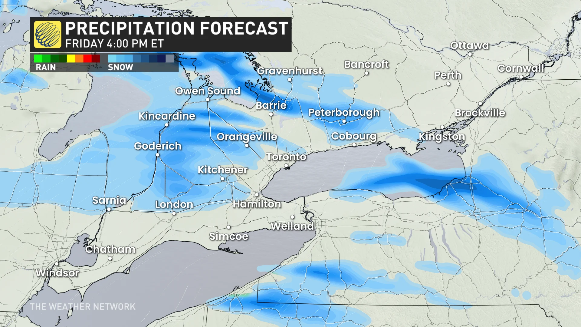 Baron - Ontario precipitation forecast Friday pm - Dec5