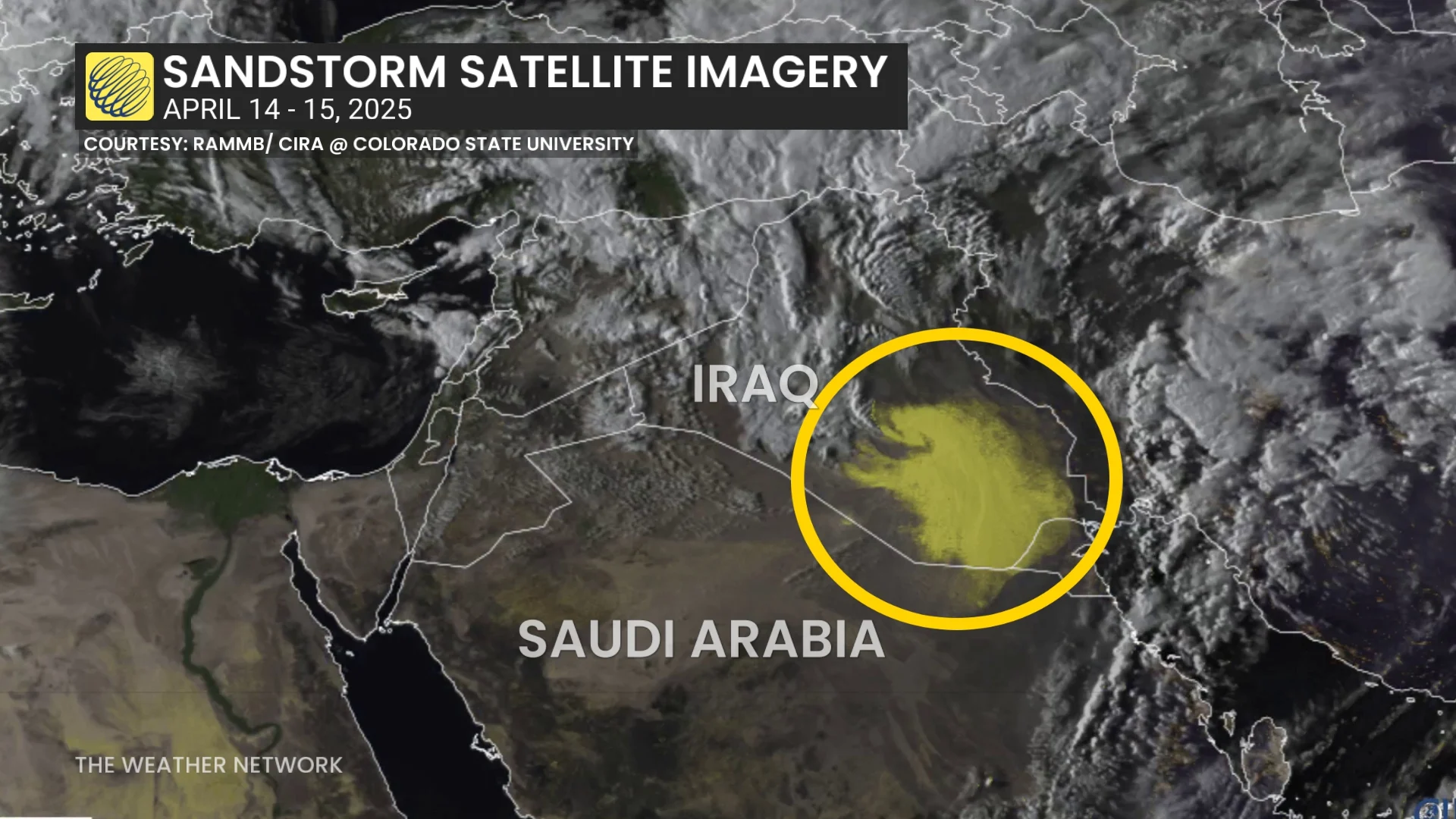 Satellite - Iraq Sandstorm April 15
