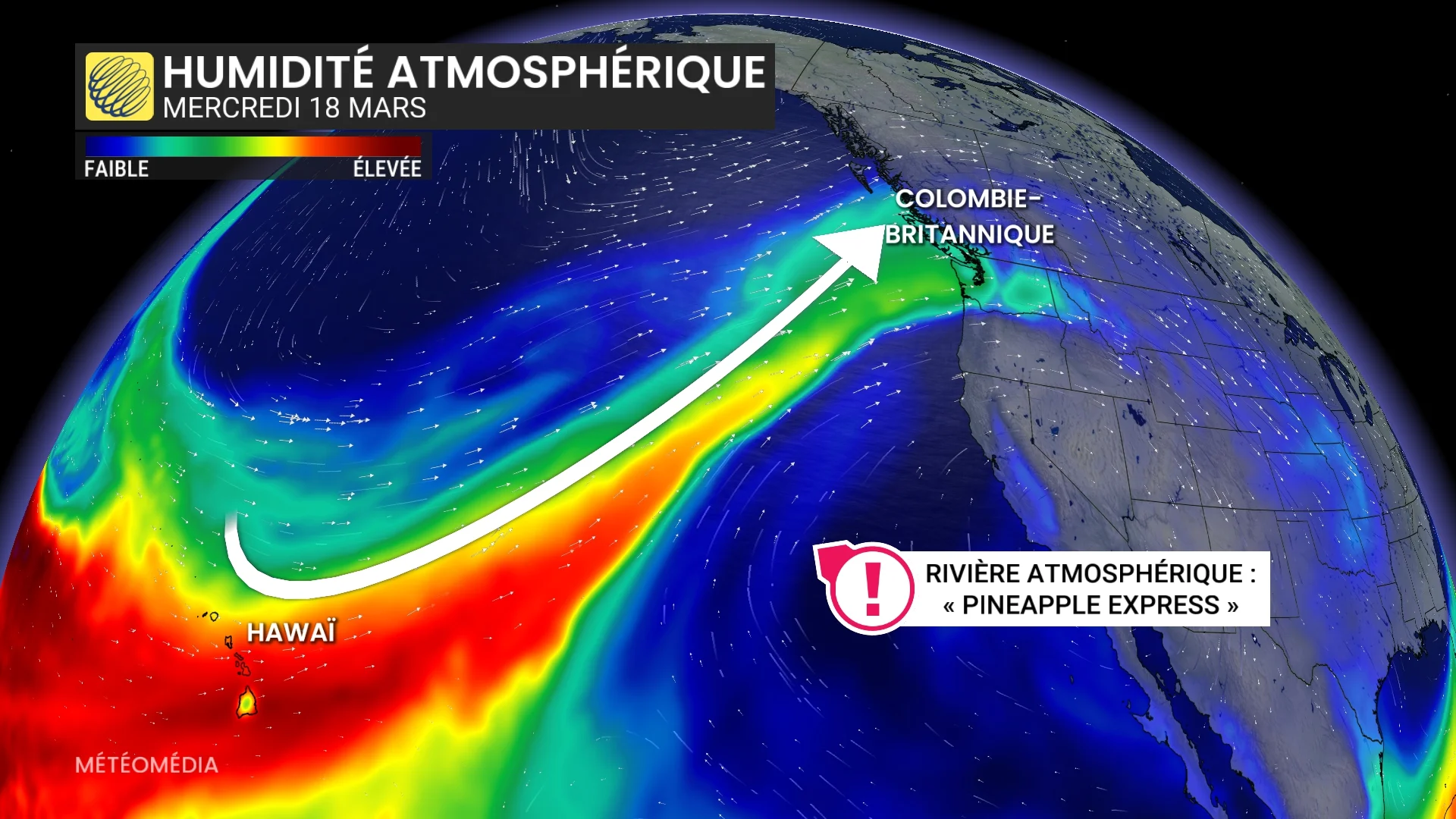 Une forte rivière atmosphérique pourrait causer des avalanches dans ce secteur