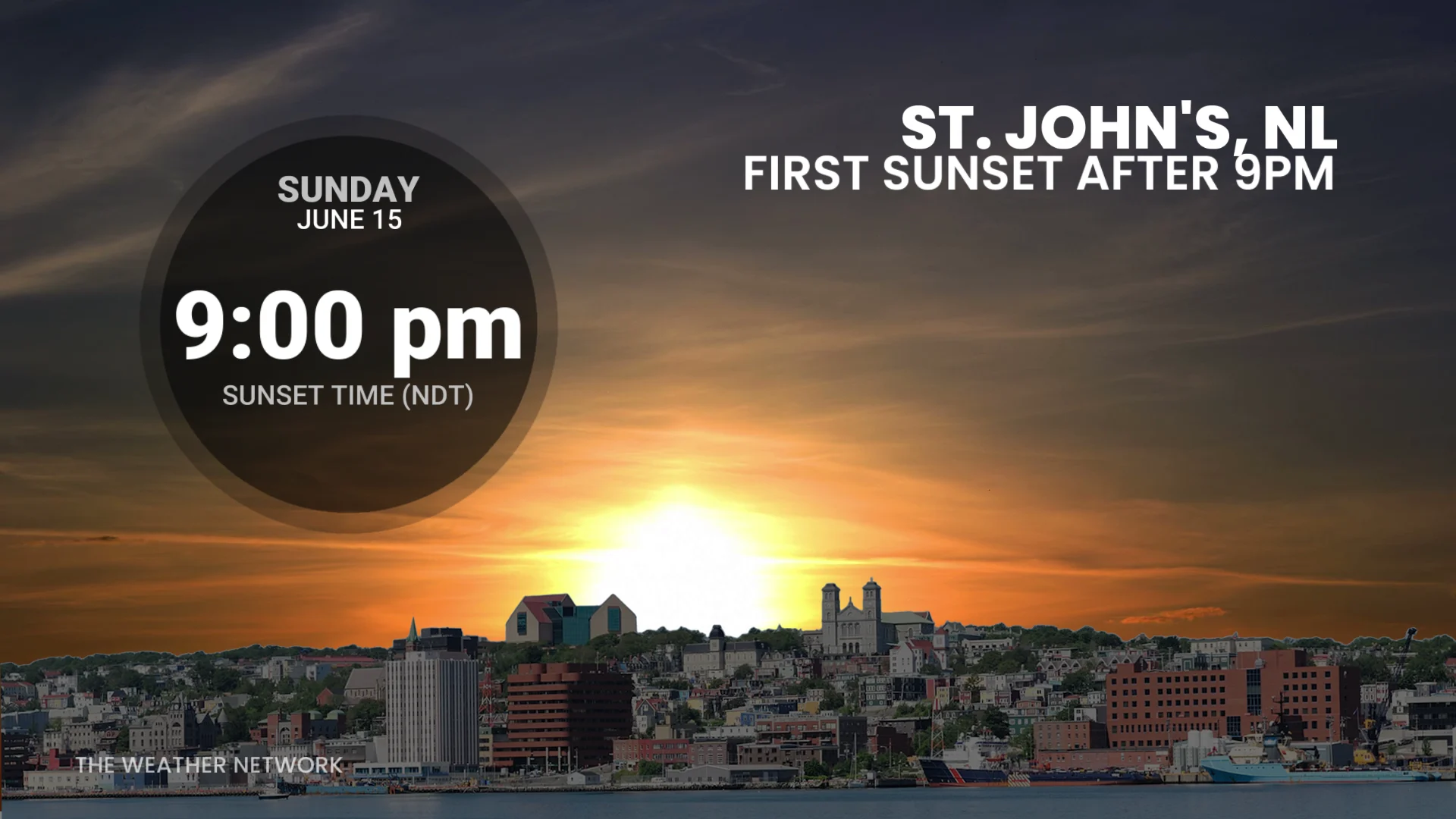Baron - St Johns NL sunset after 9 pm - June12