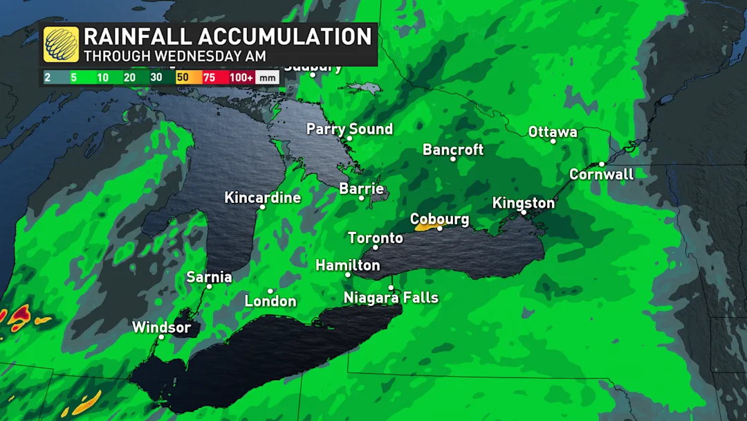 Rain puts a quick end to Ontario's dry spell, some in line for 50 mm by