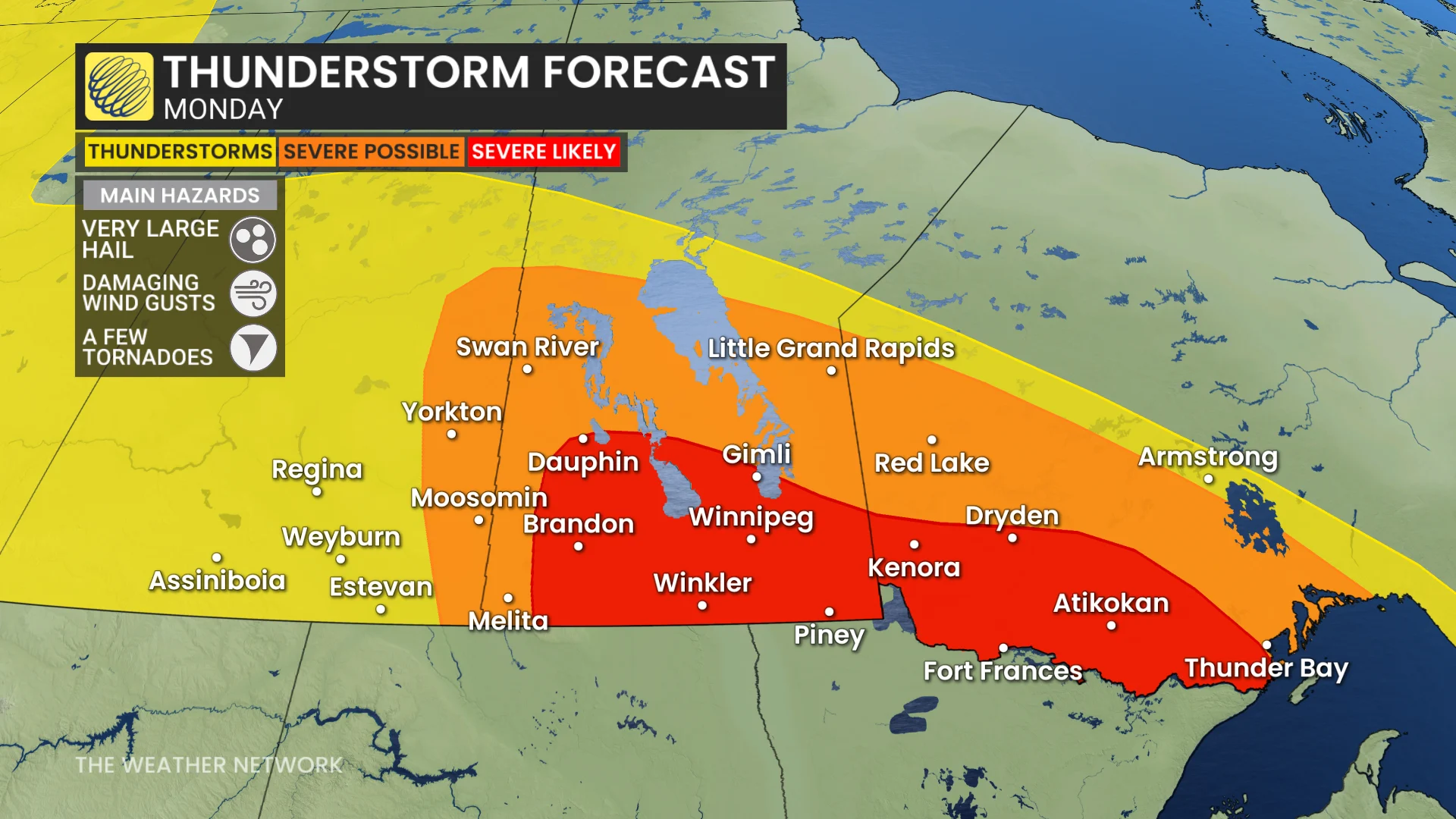 June 29, 2026: Storm risk southern Manitoba, northwestern Ontario