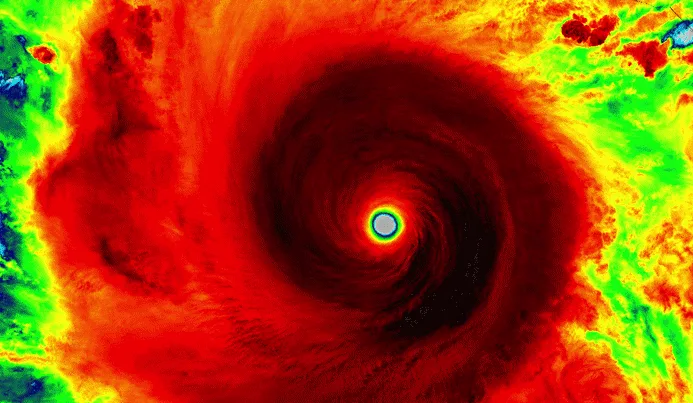 Hurricane Polo/NOAA Satellite: NOAA-20 infrared and visible instrument/Visible Infrared Imaging Radiometer Suite (VIIRS)