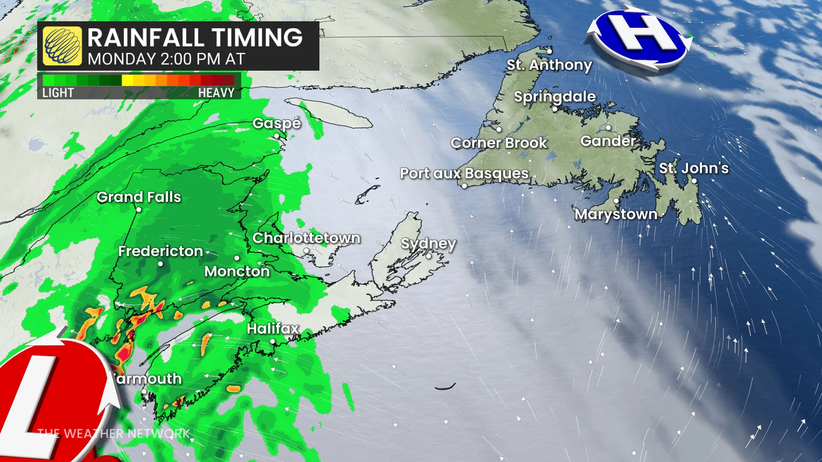 Atlantic Canada, Rain, Wind, Storm, PEI, May 24, 2026. (The Weather Network)